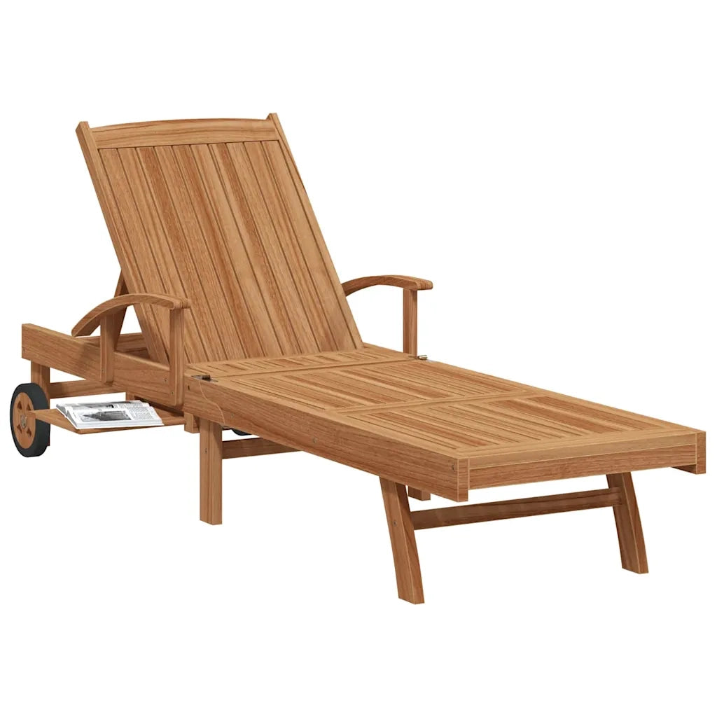 Lettino Prendisole | Sdraio da giardino | Lettino da sole con cuscino Marrone 195 x 59 x 78,5 cm