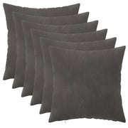 Cuscino con cuscino HEERLEN 6 pz Grigio Scuro Velluto 923510