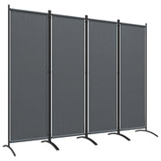 Biombo ¨C zephmum ¨C Grigio Scuro 4 Pannelli Pieghevole 221x172 cm