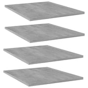 Ripiani Libreria 4 pz Grigio Cemento 40x50x1,5 cm Truciolato cod mxl 59250