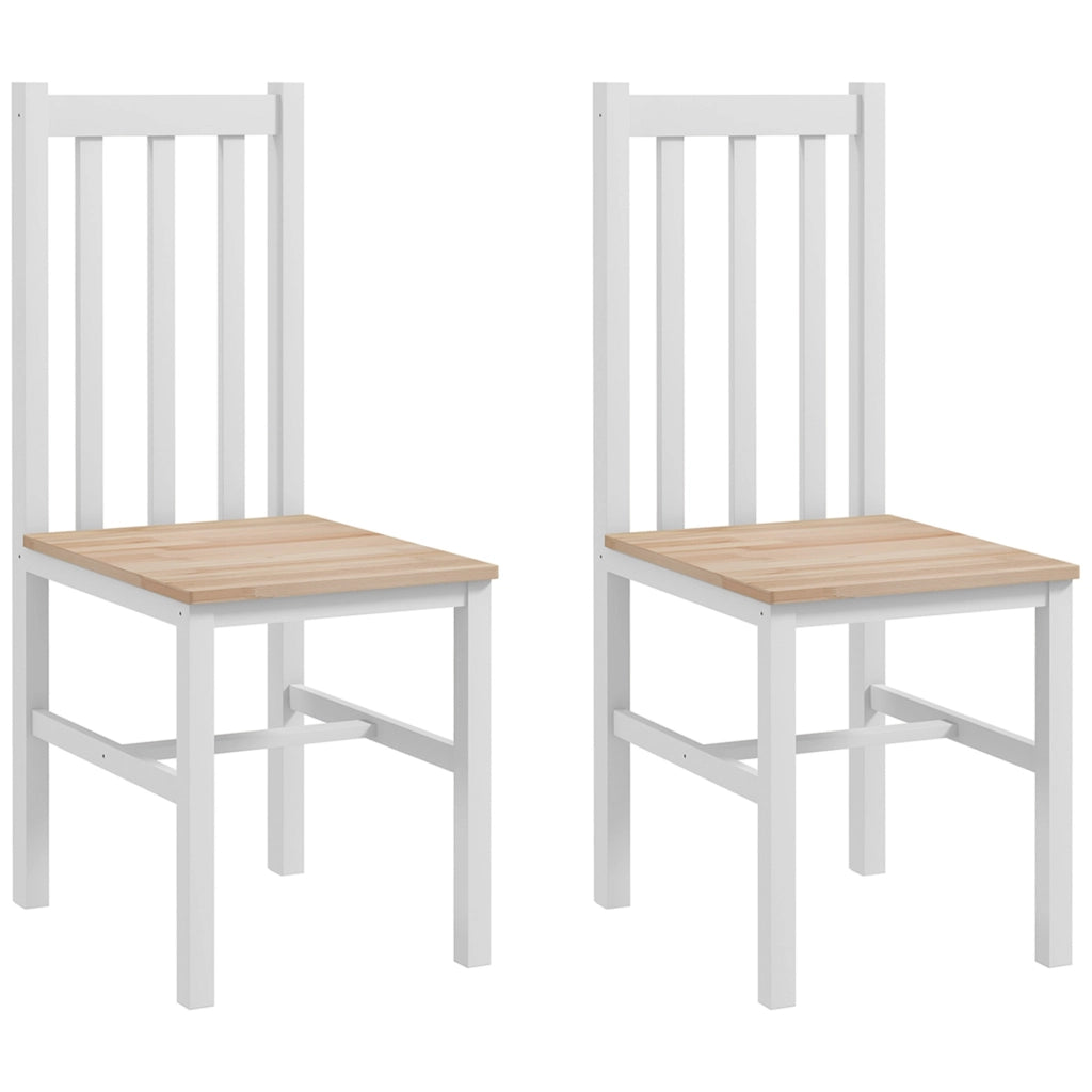 Sedia da pranzo ¨C zephmum ¨C bianco legno 38,5x47,5x99 cm