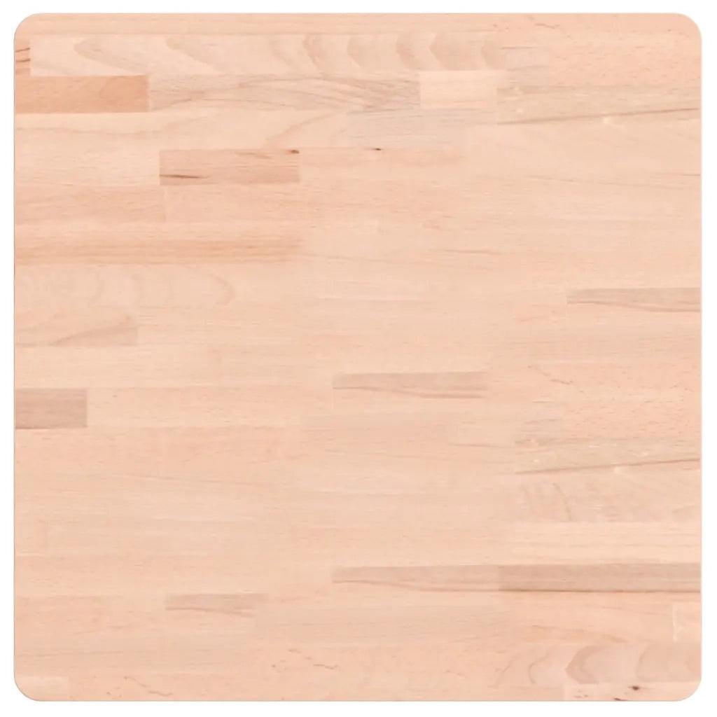 Piano per Tavolo 50x50x4 cm Quadrato Legno Massello di Faggio 355961