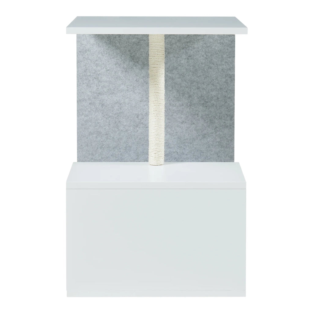 Tavolino laterale con tiragraffi 60 x 40 x 40 cm bianco 03_0010895