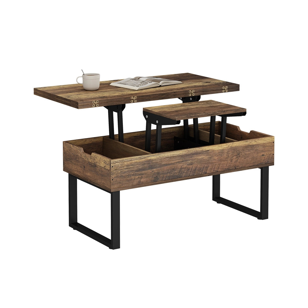 Vicco tavolino soggiorno Rovere rustico 100 x 50 cm con funzione di sollevamento