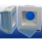 Trade Shop - Porta Faretto Fisso In Gesso Ad Incasso Led Quadrato Con Vetro Gu10 12x12 Cm -