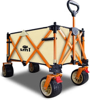 Carrello trasportatore pieghevole con freni - carrello con tetto rimovibile - capacità di carico fino a 120 kg - per esterni e campeggio