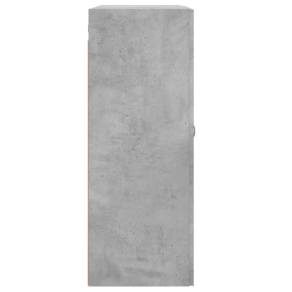 Mobile a Parete Grigio Cemento 69,5x34x90 cm Legno Multistrato 830376