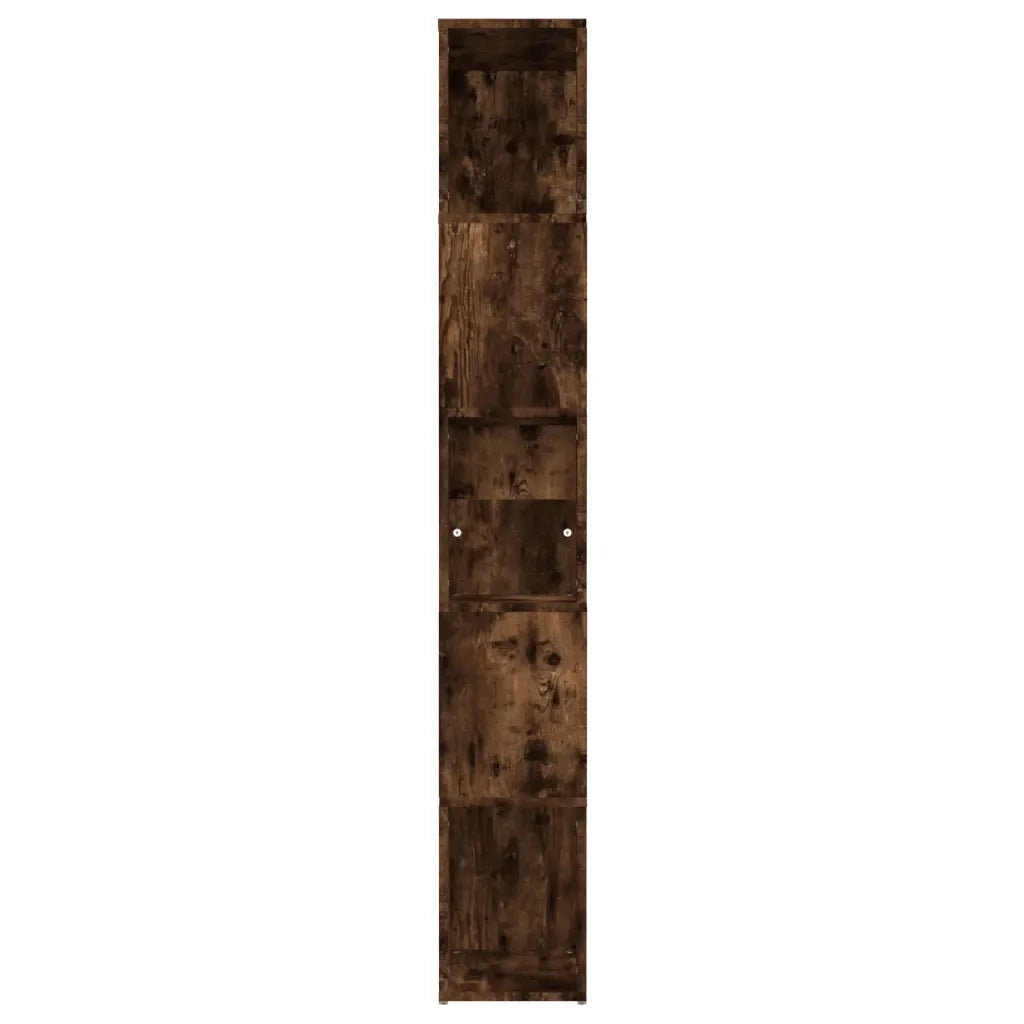 Libreria Rovere Fumo 45x24x160 cm in Legno Multistrato 826375