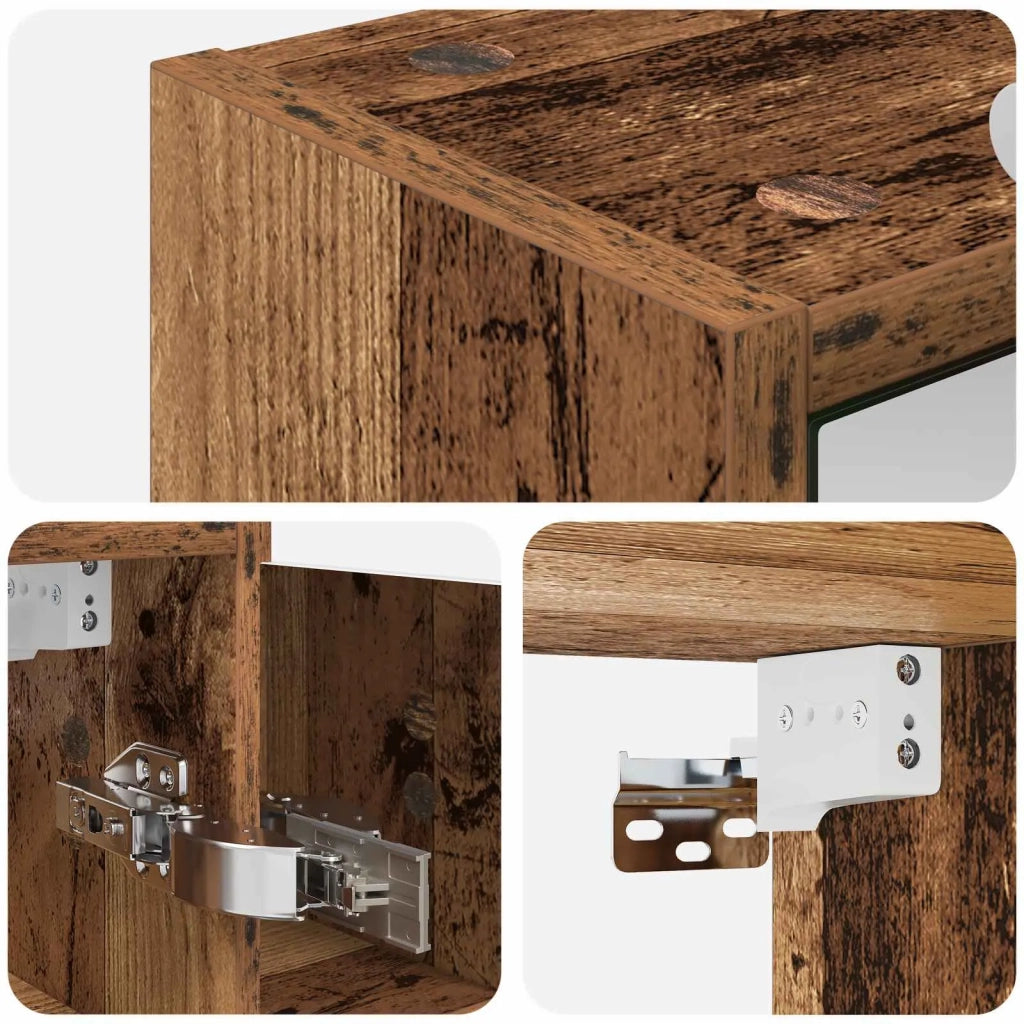Mobiletto per specchio da bagno Legno vecchio