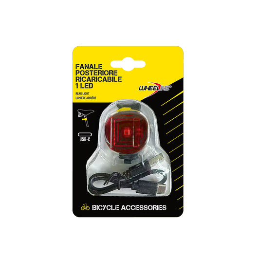 Luce Posteriore per Bicicletta Spark Universale Ricaricabile IPX4 Luce Rossa Fissa e Lampeggiante