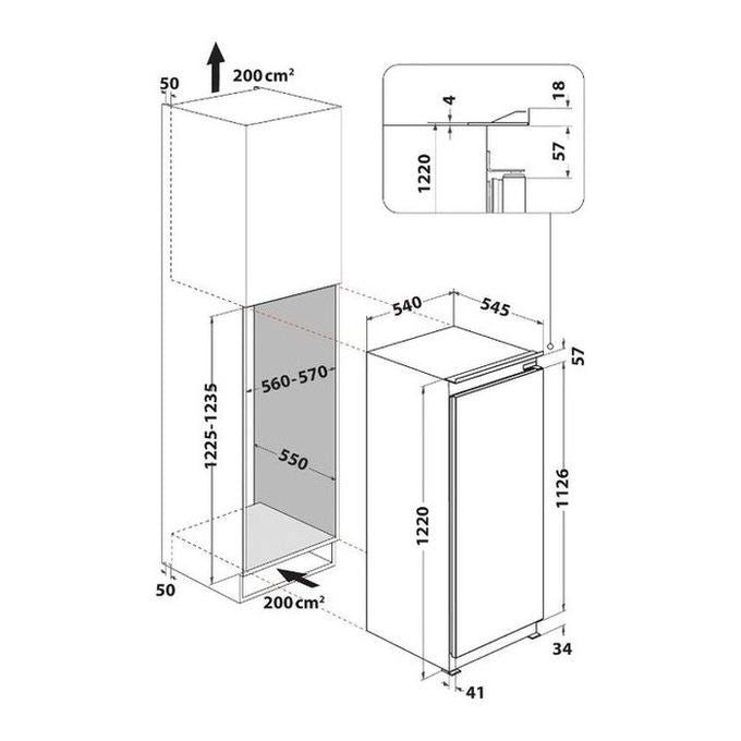 Indesit S 12 A1 D/I 2 frigorifero Da incasso 209 L E Acciaio inox