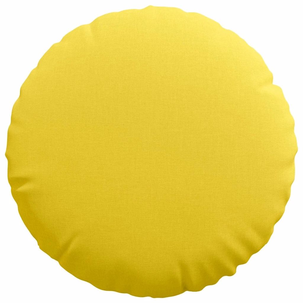 Cuscini per Seduta 2 pcs Giallo Chiaro Ø50 x 19 cm Tessuto 42014166