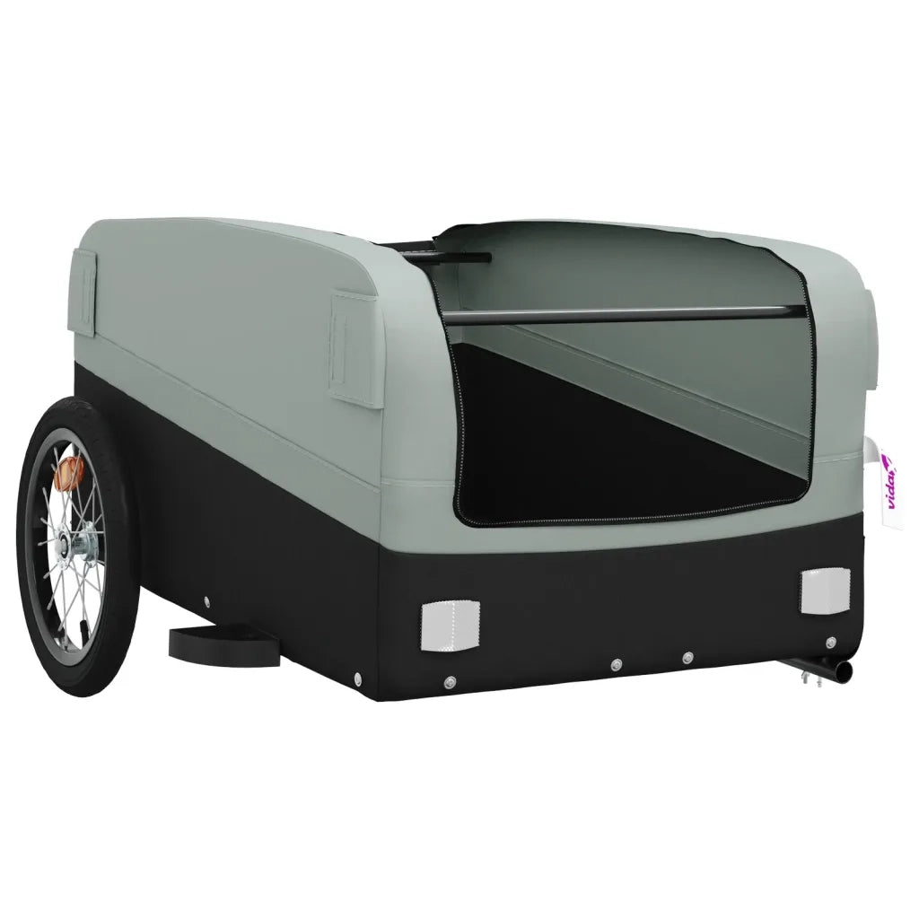 Rimorchio da Bici Nero e Grigio 45 kg in Ferro CFW1322847