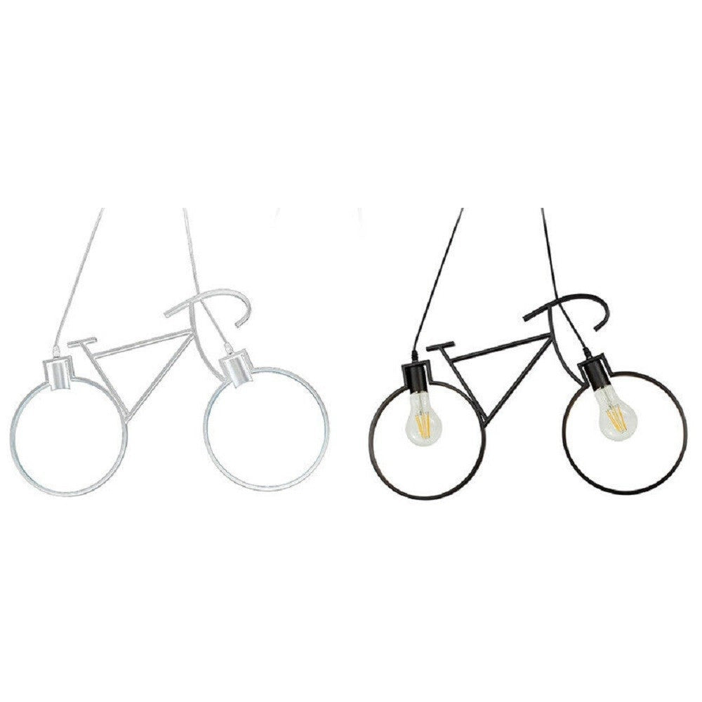 Trade Shop - Lampadario A Sospensione E27 Da Soffitto A Forma Di Bicicletta Lampada Bici A10 -