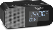 Radio sveglia DAB+ con ricarica senza fili (due orari di sveglia timer sonno funzione ricarica USB ingresso auricolare 33 watt display 35 pollici alimentatore) nero