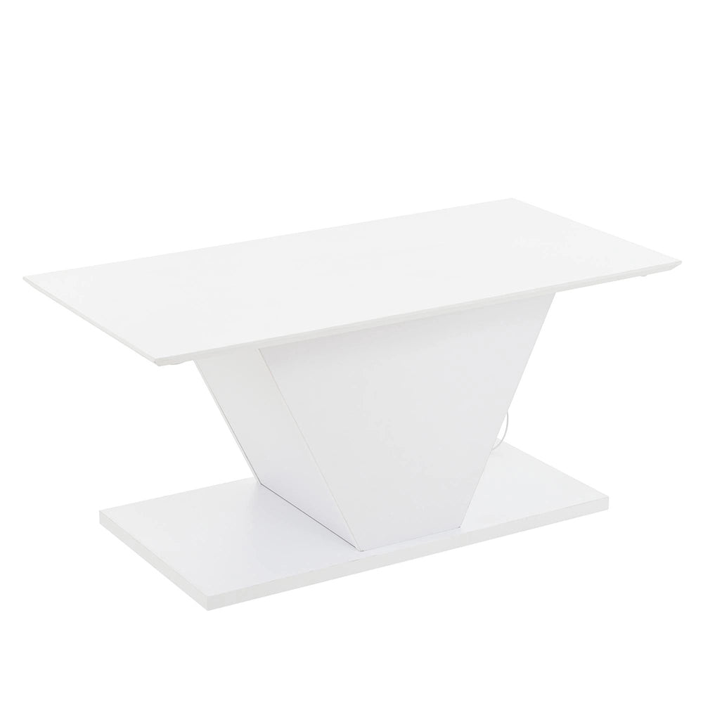 Tavolino a V - Xylo - 100x50cm design speciale bianco LED