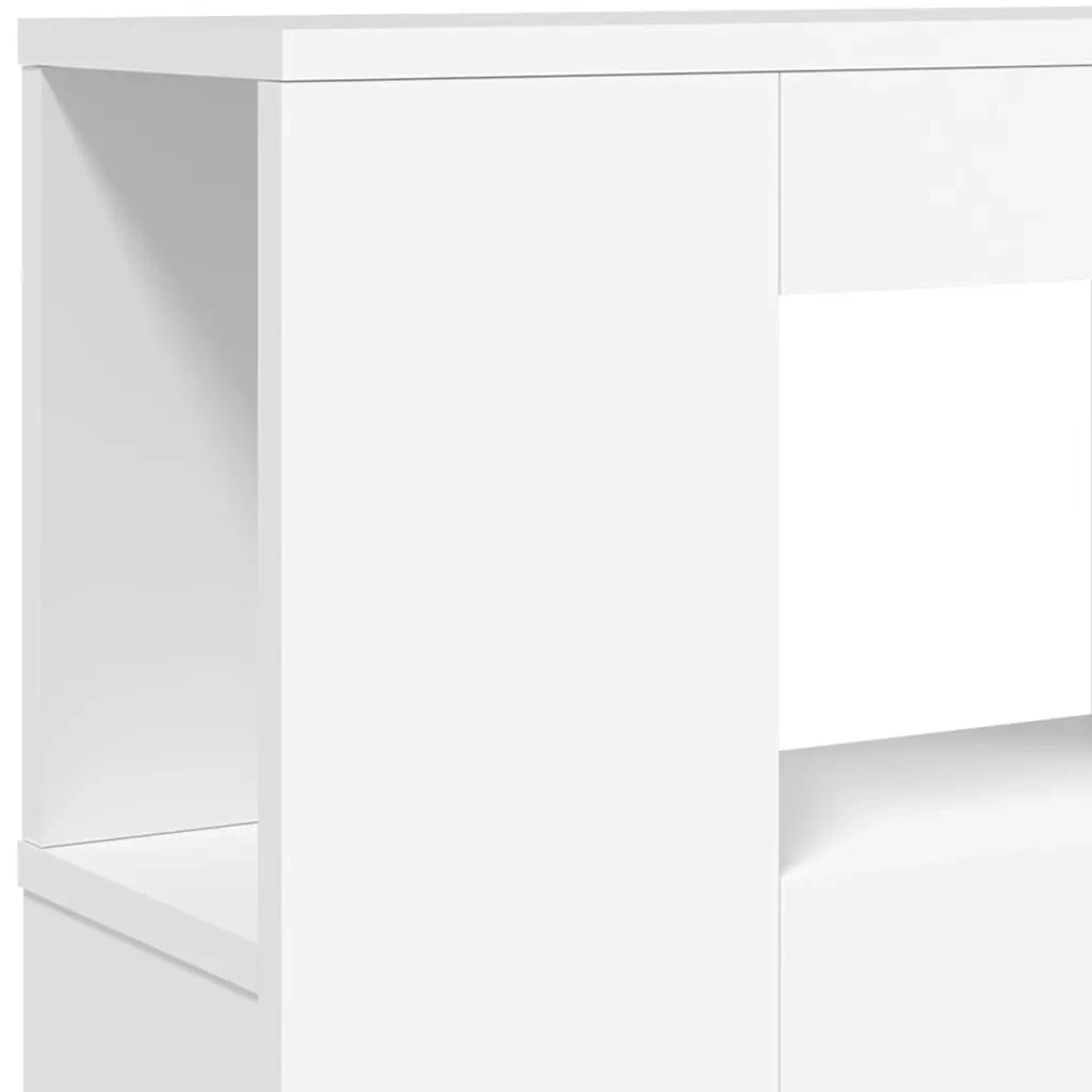 Testiera LED-Testata con Luci LED Bianca 180x18,5x103,5 cm Legno Multistrato