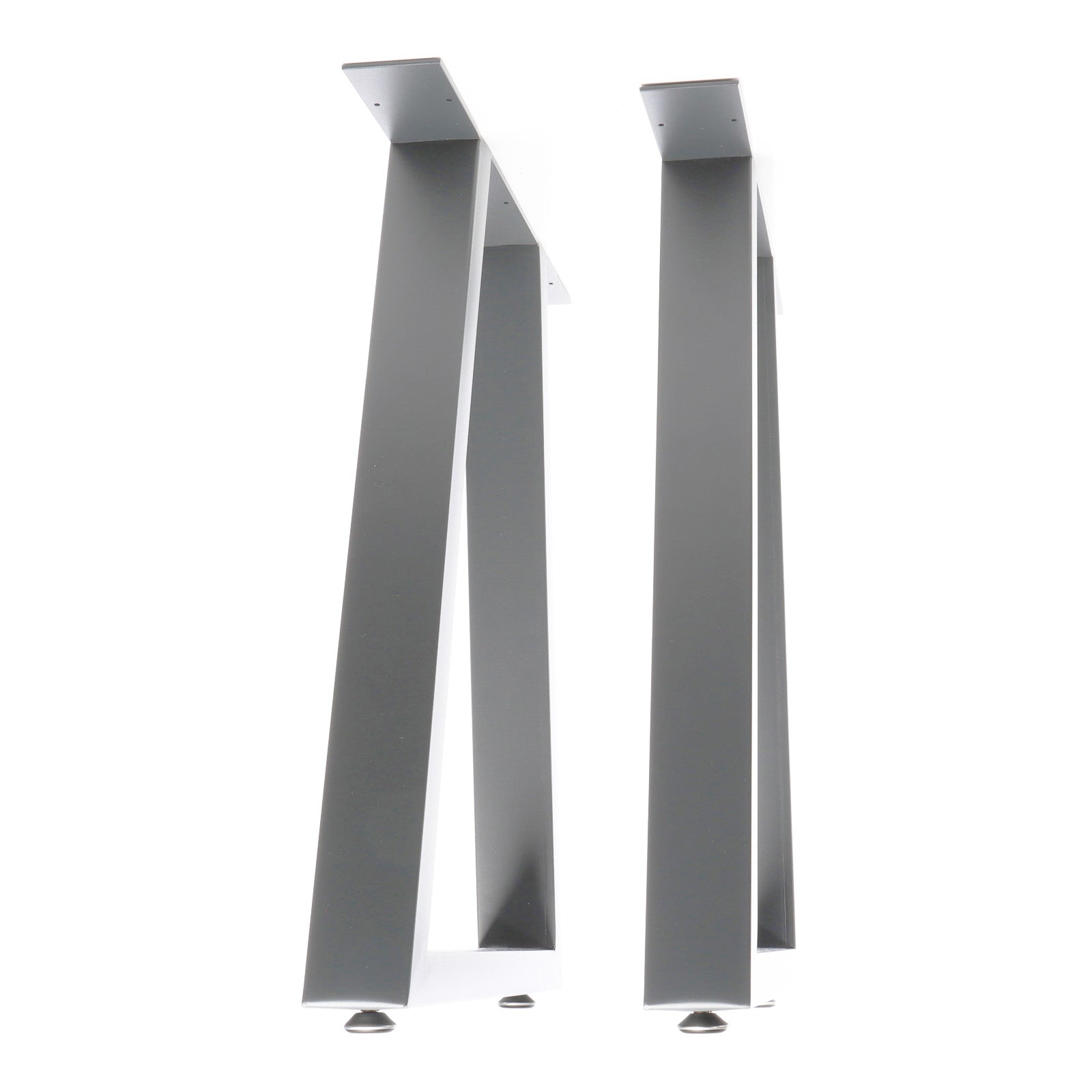 Set 2 gambe per tavolo a trapezio 60x72 cm base tavolo stile industriale grigio