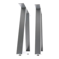 Set 2 gambe per tavolo a trapezio 60x72 cm base tavolo stile industriale grigio