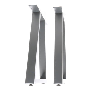 Set 2 gambe per tavolo a trapezio 60x72 cm base tavolo stile industriale grigio