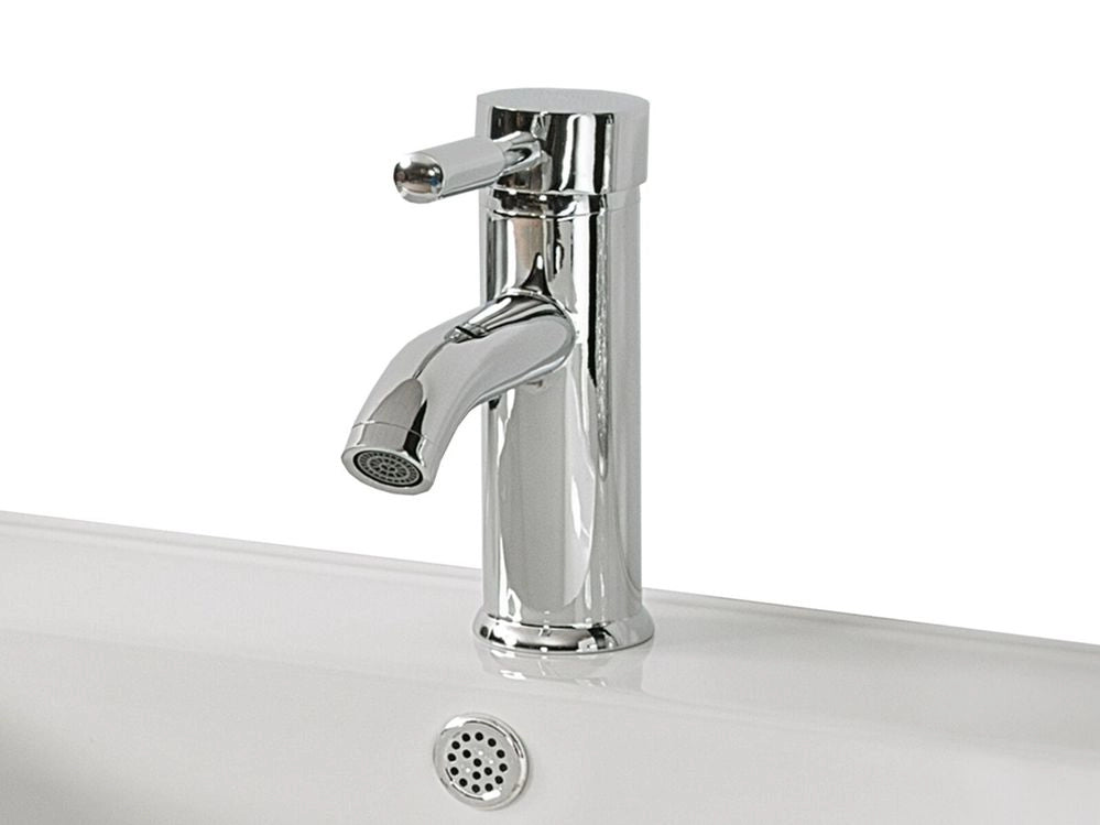 Rubinetto lavabo Rubinetto monocomando per bagno moderno in metallo cromato argento