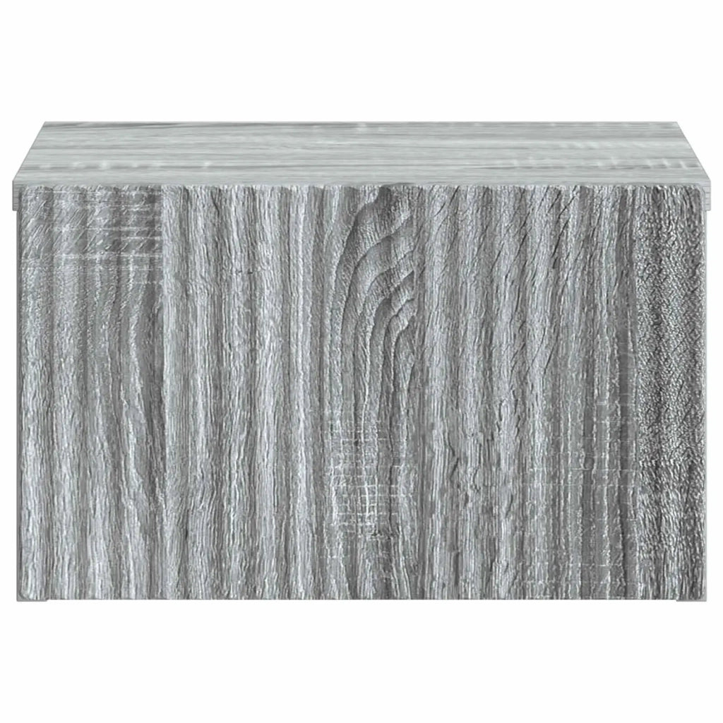 Mobiletto da notte a muro 2 pcs Grigio Sonoma 33 x 34,5 x 20 cm 898438