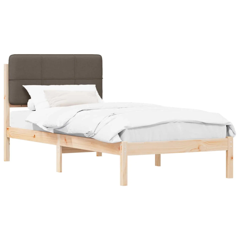 Letto con Testiera Rivestita Talpa 90 x 200 cm Pino massello 878007