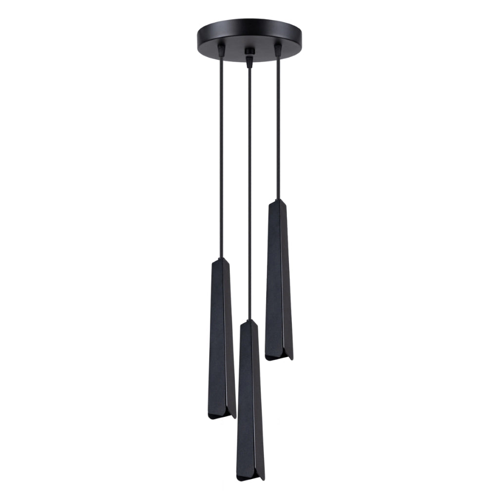 Lampada a sospensione PRYSM 3P nero