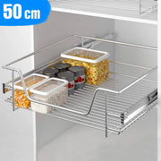 Cassetto Telescopico Cucina 50cm Cestello Mensola Estraibile Salvaspazio Acciaio