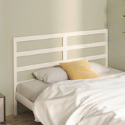 Testiera per Letto Bianca 141x4x100cm in Legno Massello di Pino