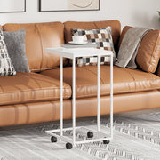 Tavolino con Ruote Bianco 40x30x63,5cm in Legno Ingegnerizzato cod mxl 63756
