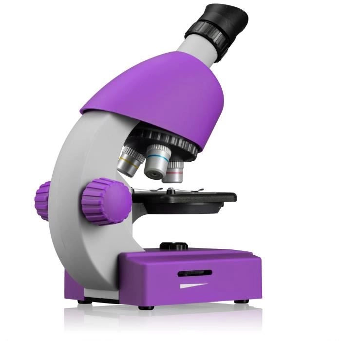 Microscopio 40x-640x - BRESSER JUNIOR - Illuminazione a LED - kit di sperimentazione - viola