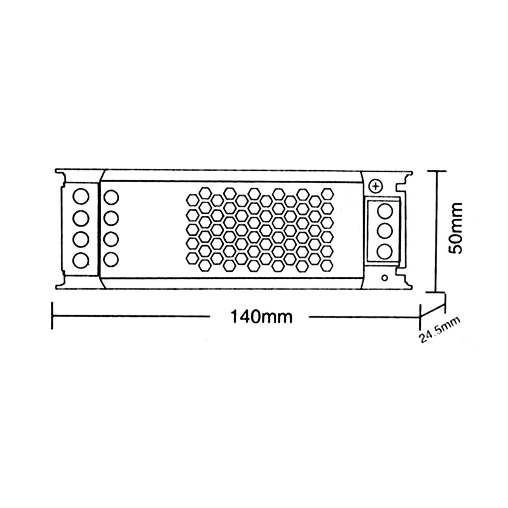 Alimentatore telecamere dvr strip LED 100W slim da 230V a 12V trasformatore 8.3A strisce