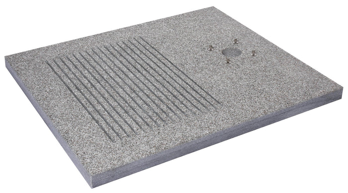 Base Rettangolare per Doccia da Esterno 70x80x4 cm in Granito Belfer 42/BSD