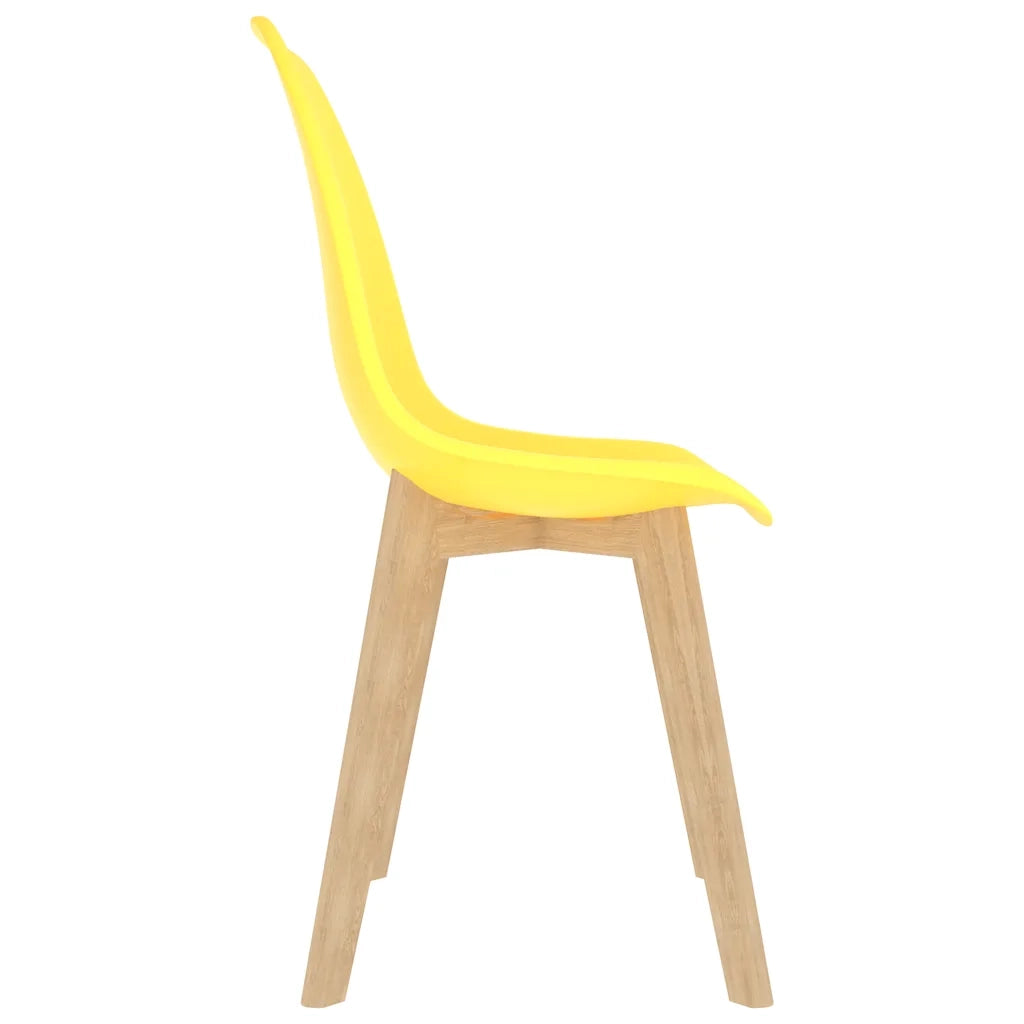 Sedie da Pranzo 6 pz Gialle in Plastica 289118