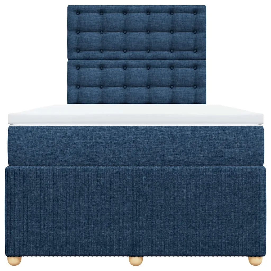 Giroletto a Molle con Materasso Blu 120x190 cm in Tessuto