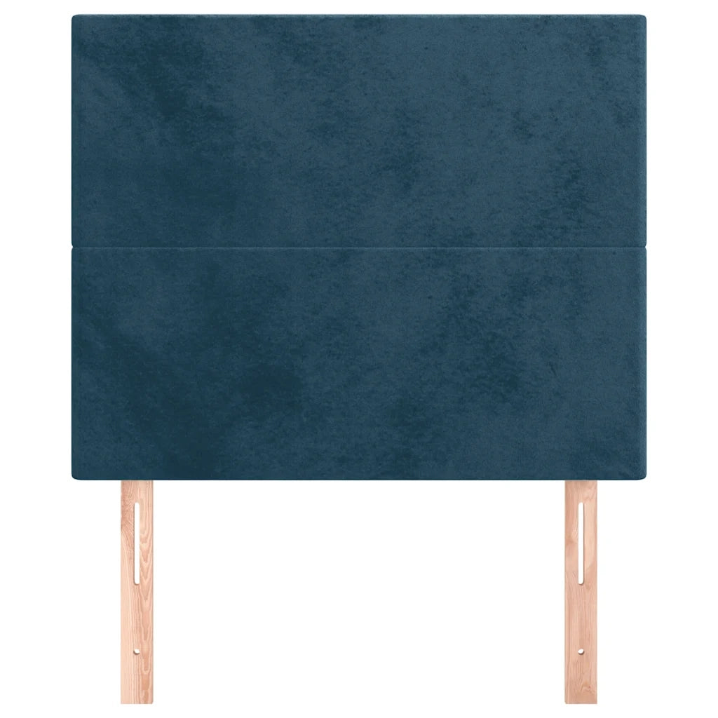 Testiera-Testata-Testiera Decorativa Blu Scuro 90x5x118/128 cm Velluto 521271
