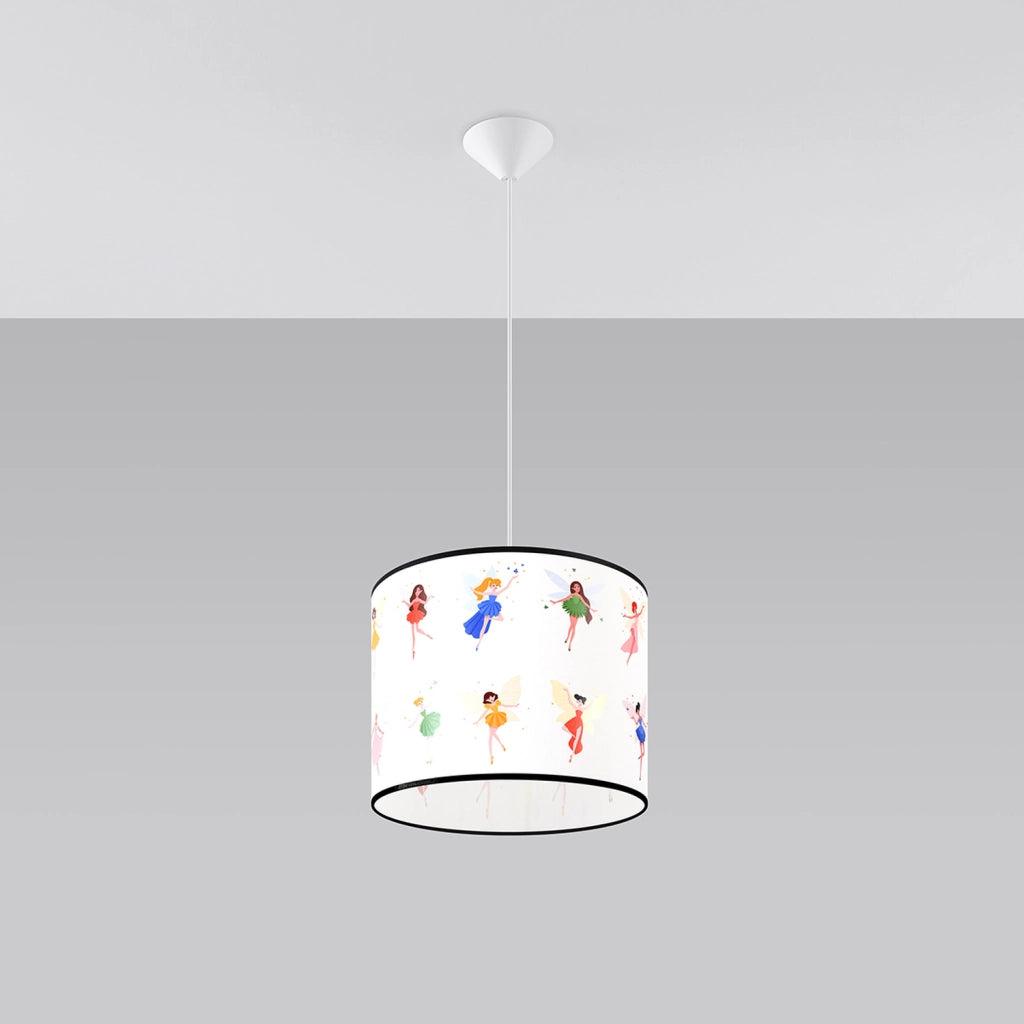 Lampada sospensione rotonda bambini Fate Ø30 E27 15W Pure Lume