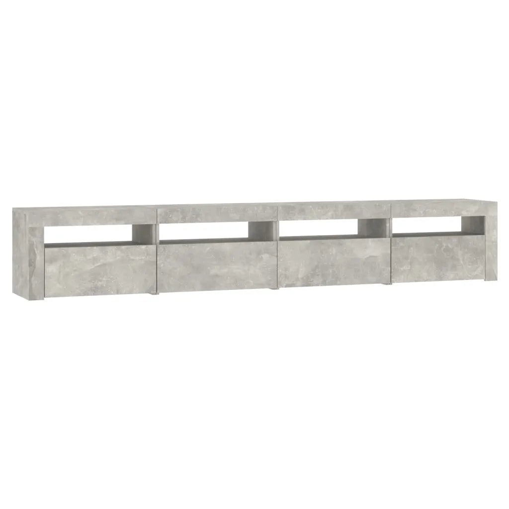 Mobile TV | Armadietto TV | Mobile Porta TV con Luci LED Grigio Cemento 240x35x40 cm