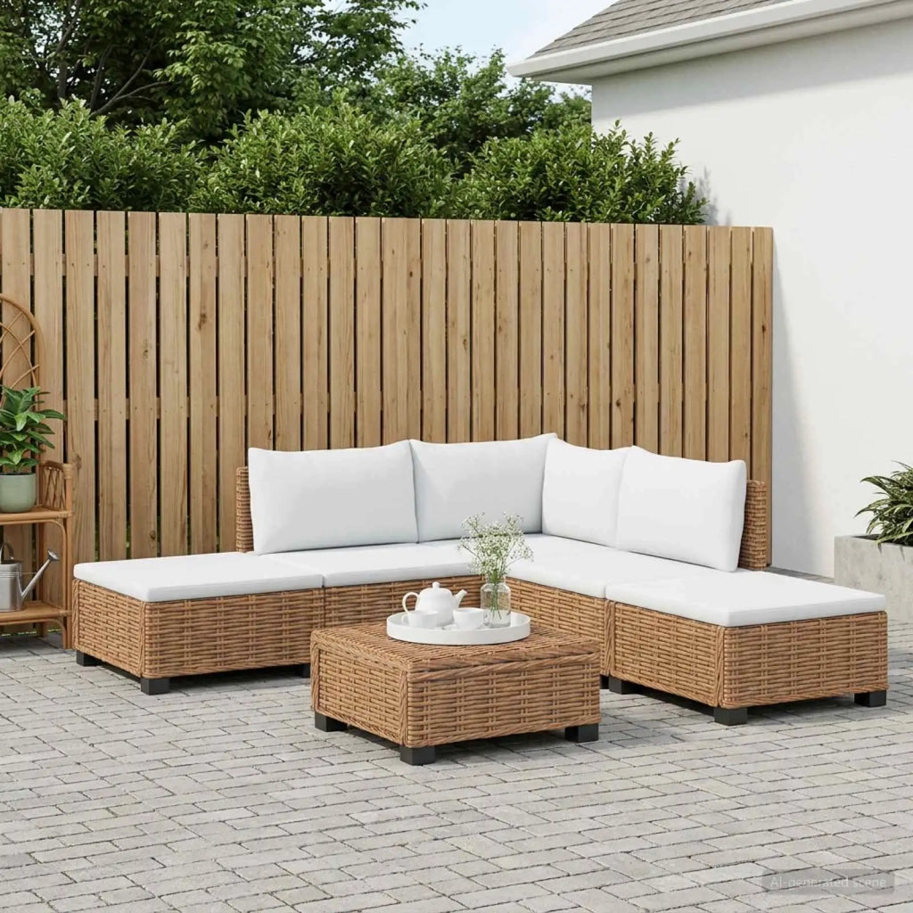 6 pz Set Lounge in Rattan con Cuscini GENDT Rattan naturale 3429842