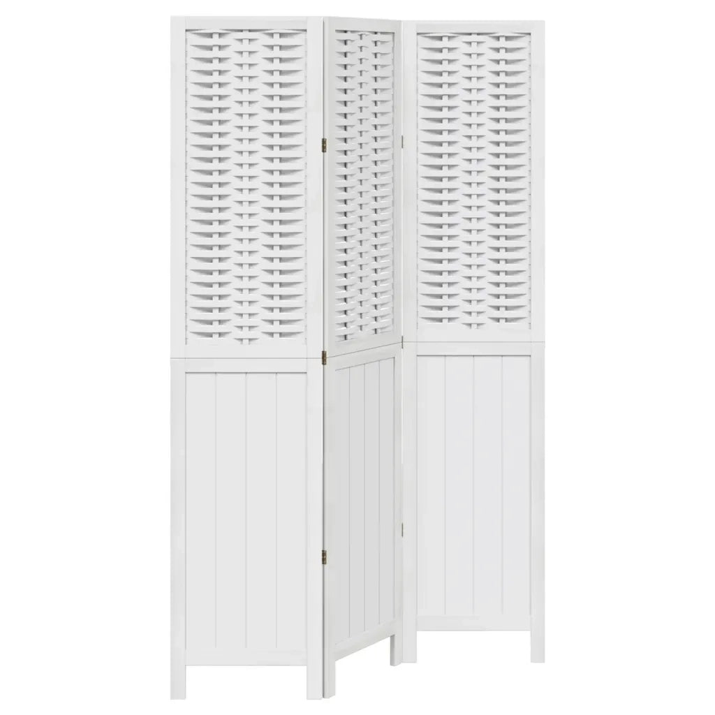 Divisorio Ambienti | Divider per stanze | Paravento 3Pannelli Bianco Legno Massello di Paulownia