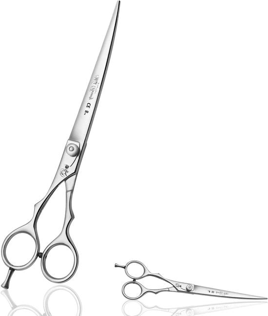 Scalpello per animali da 20 cm | Truccare animali - Manico a dita a strisce bianche e bianche