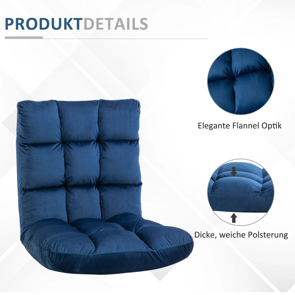 Poltrona reclinabile ¨C zephmum ¨C tessuto velluto blu 55x71x53.5