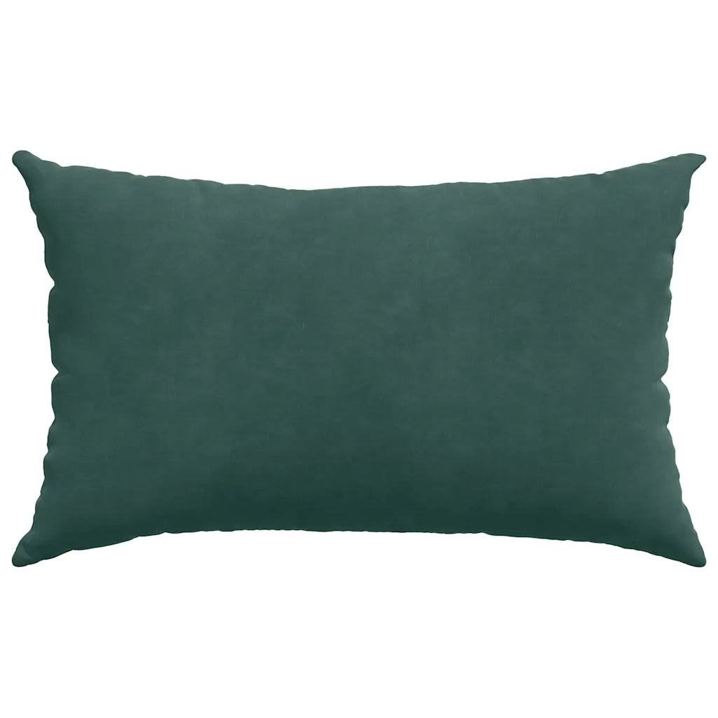 Cuscini da Divano 2 pz-Set di 2 Cuscini per Sofa Verde scuro 50 x 30 cm Tessuto in Cords 883465