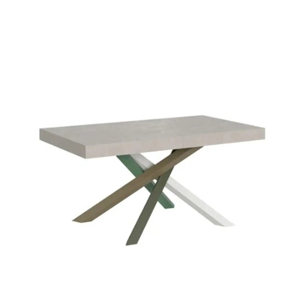 Tavolo allungabile 160/420x90 cm Volantis cashmere gambe multicolore 4/A