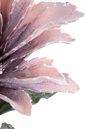 Set 2 Fiori Artificiali Ginger Foam con Foglie Altezza 70 cm Viola