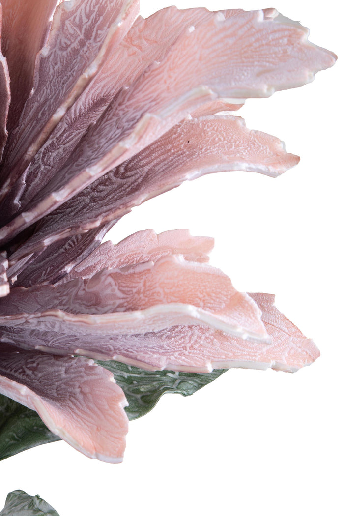 Set 2 Fiori Artificiali Ginger Foam con Foglie Altezza 70 cm Viola