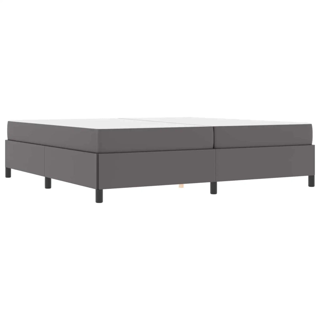 Struttura del letto con materasso Grigio 200 x 200 cm Tessuto