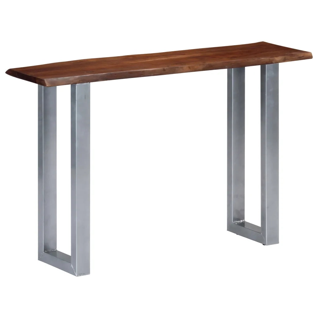 Tavolo Consolle 115x35x76 cm Legno Massello e Ferro 247830