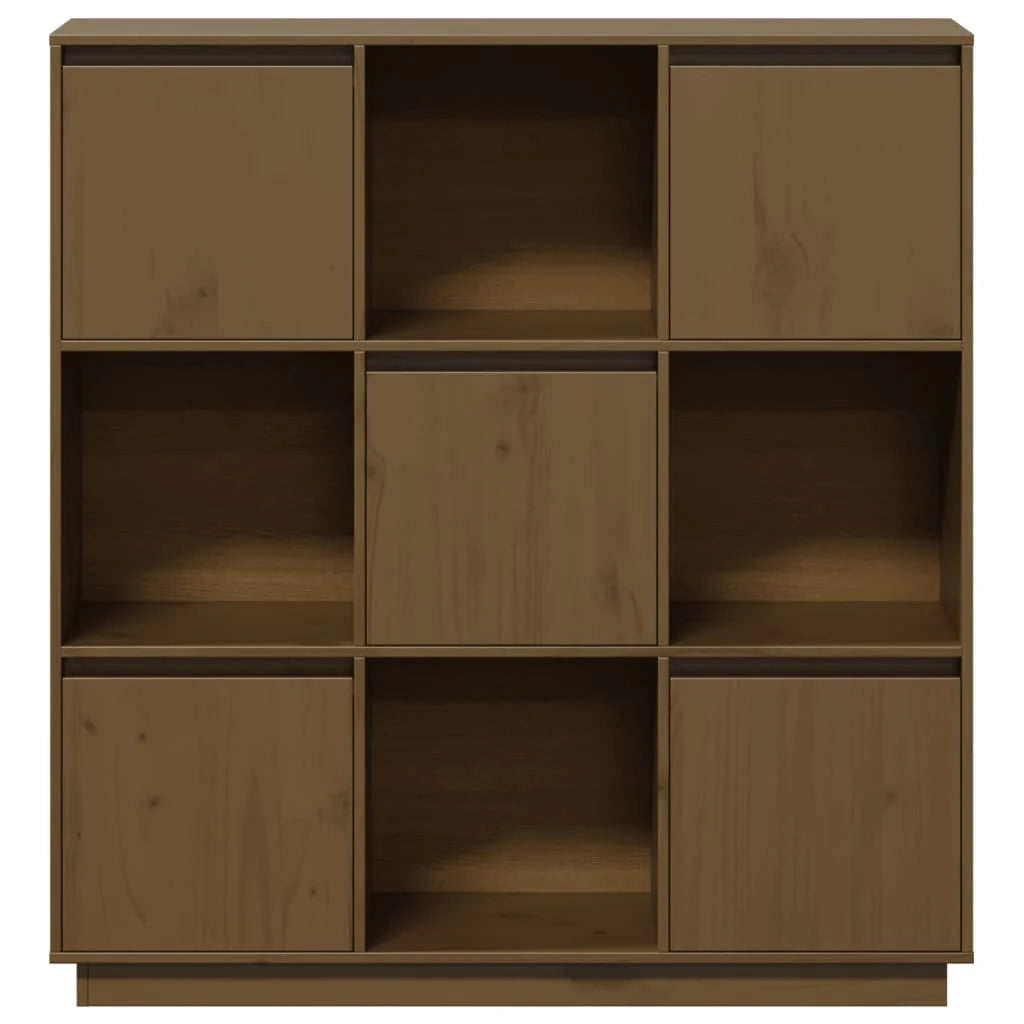 Buffet credenza cassettiera armadio mobile contenitore organizer per cucina soggiorno salotto 110,5 x 35 x 117 cm legno massello di pino marrone 02_0035733